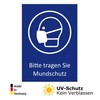 5 Aufkleber Bitte Mundschutz tragen Gesichtsmaske Hinweis Schild zur Maskenpflicht