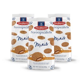 Daelmans Mini Stroopwafels Soft Toasted Waffles Pack Of 3 Gourmet Cookie Treats