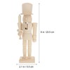Ciieeo Wooden Nutcracker Craft Wooden Nutcracker Graffiti Unpainted Wooden Nutcrackers