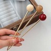 Daily Simple Beaded Pearl Updo Hairpin Red 2ea