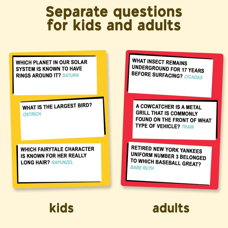 Who Knows More? Kids or Adults, The Ultimate Trivia Game