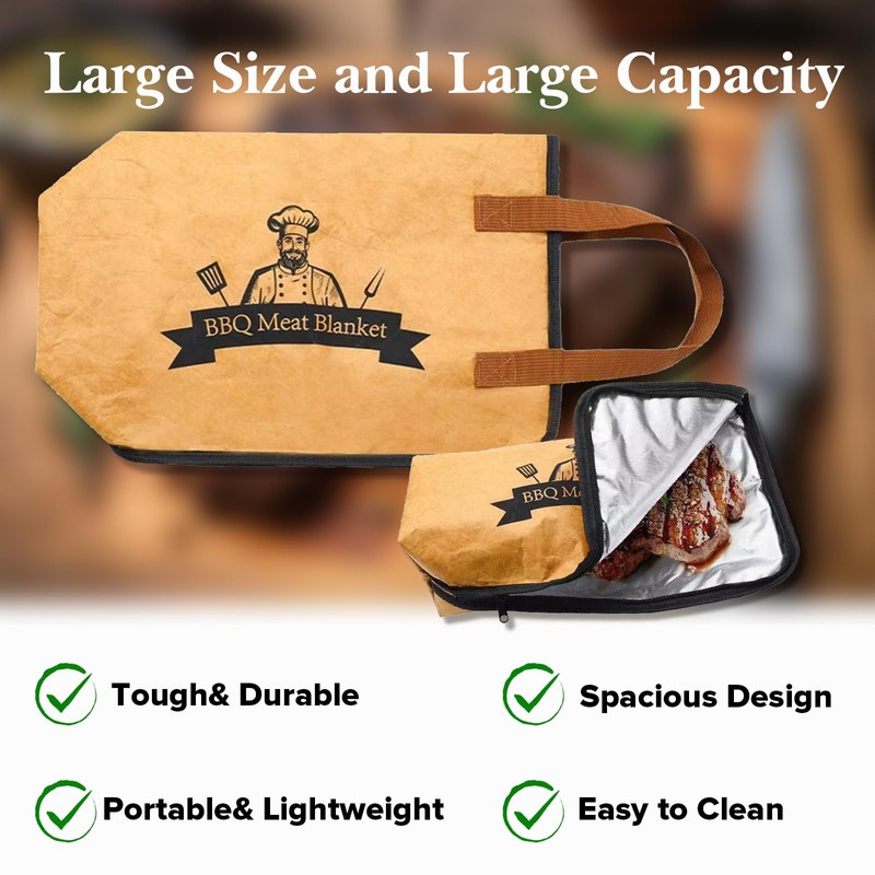 BBQ Blanket for Resting Meat, 21in Reusable Smoker Grilling Meat
