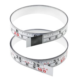 2 Packs 1/2-Inch Self-Adhesive Measuring Tape, 39 Inch or 100cm peel and stick Tape Measure, Imperial and Metric Scales, Left-Right Reading Ruler Tape for Workbench, Table Saw, Drafting Table, White