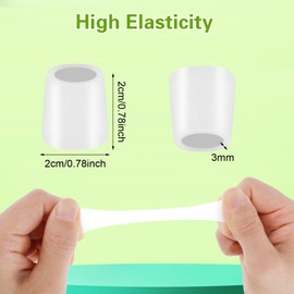 Gjinxi 10 Pcs Silicone Toe SleevesSoft Gel Protector Toe Cushions, Cuttable Pinky Toe Sleeves Protectors Corn Protectors Toe Tube Pads for Hammer Toe Stubbed Toe Corns Calluses, Open Toe Sleeves