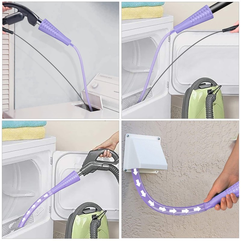 Sealegend 2 Pack Dryer Vent Cleaner Kit Vacuum Hose Attachment,
