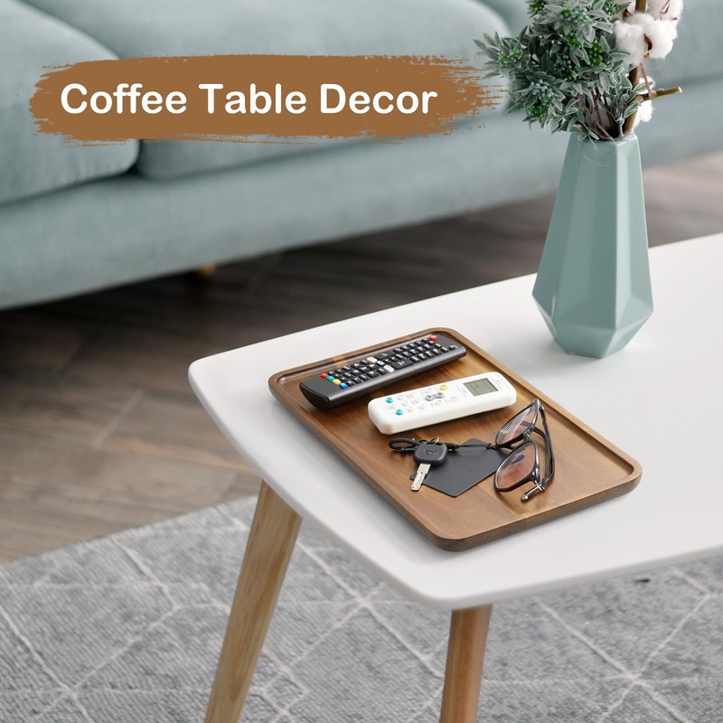 GCWSTJK 14 Inch Acacia Wood Serving Tray – Rectangular Wooden