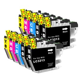 LC-3213 LC3211 Compatible Printer Cartridges for Brother LC-3213 LC3213VAL LC3211 LC-3211 for DCP-J572DW DCP-J772DW DCP-J774DW MFC-J497DW MFC-J491DW MFC-J890DW MFC-J895DW (Pack of 10)