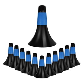 JRONG Tols 12 Pcs Soccer Training Cones 9 Inch Agility Plastic Skating Marker Cones with Non-Slip Sleeve for Kids Football Basketball Practice (Blue)