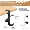 Mijradge Desk Mount Bag Holder Hook Clamp, 2-Pack, White+Black, Aluminium,