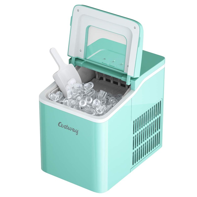 COSTWAY Countertop Ice Maker, 26Lbs/24H Portable Ice Machine with Self-Cleaning