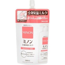 Minon Whole Body Moisturizing Milk Refill, 11.8 oz, Sensitive Skin, Anti-Drying, Hypoallergenic