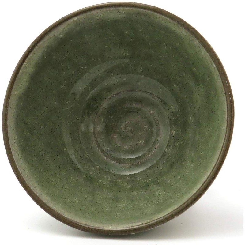 Mino Ware 591-23 Matcha Bowl, Kyo-type, Green Glaze