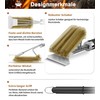 Grillbürste Messing, TNTOR Grill Reinigungsbürste mit Extra Langer Messing Borsten,