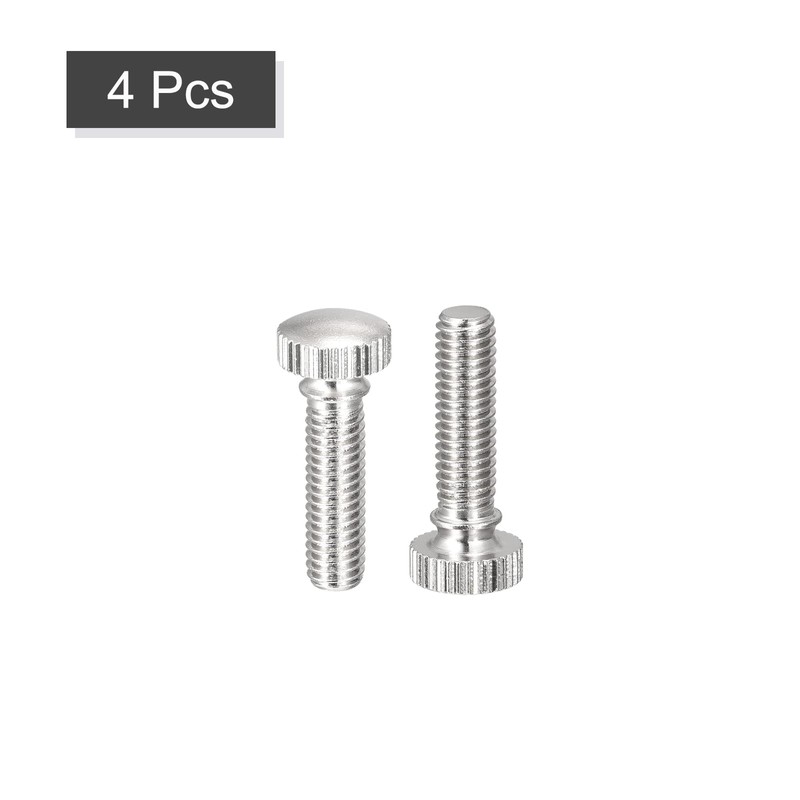 uxcell Knurled Thumb Screws, M6x20mm Brass Shoulder Bolts Grip Knobs