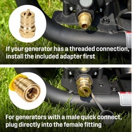 Westinghouse 25-Foot Natural Gas Hose with Adapter, 1/2-Inch Diameter, For Westinghouse Tri Fuel Generators