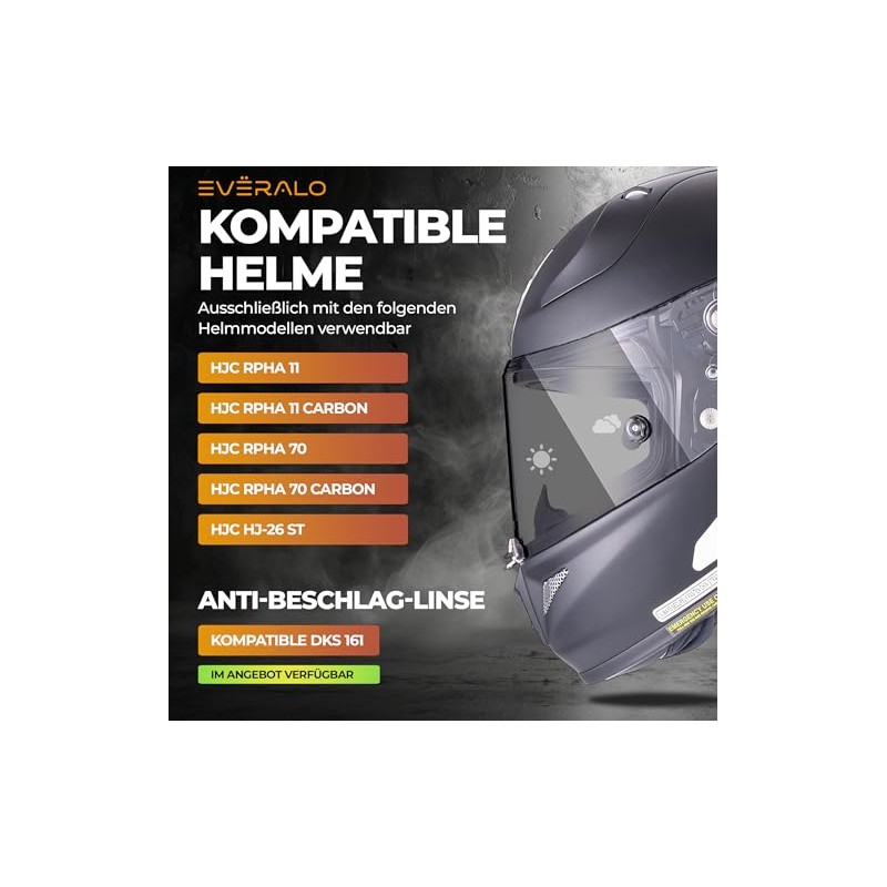 Compatible with Visor HJC RPHA 70 - RPHA 11 -