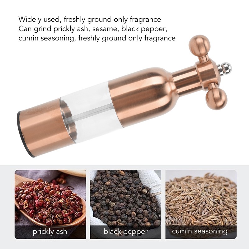 Pepper Mill Professional Refillable Ceramic Rotor Coarseness Adjustable Manual Pepper
