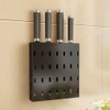 Black Wall Hanging 304 Stainless Steel Knife Stand Storage Rack