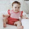 Babysoy Baby Girl Color Block Princesa Romper, Blossom