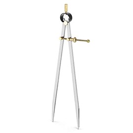 QWORK Precision Spring Dividers Calipers, 12 Inch Flat Leg Divider for Geometry, Drawing, Drafting