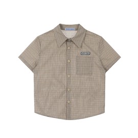 Aelfric Eden Mens Button Down Shirts Boxy Plaid Short Sleeve Shirts Unisex Streetwear Summer Tops Khaki Large