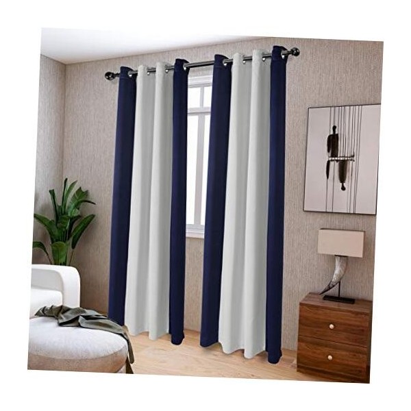 Color Block Blackout Curtains for 50"W x 63"L (Pack of