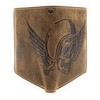 Genuine Leather Biker Wallet Solid Bicycle Chain Wallet Skull RFID