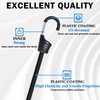 MARRTEUM 12-Inch Bungee Cords with Hooks Black Elastic Rope Straps