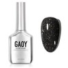 GAOY Black Reflective Glitter Gel Nail Polish, 16ml Flash Holographic