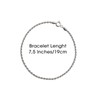 AKA Gioielli® - 925 Sterling Silver Rhodium Bracelet Women Men