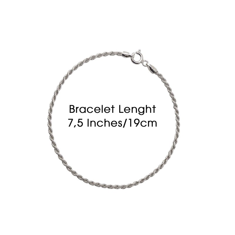 AKA Gioielli® - 925 Sterling Silver Rhodium Bracelet Women Men