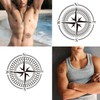 Tattoonova 6 Sheets Temporary Tattoo Men Adults Compass Party Favors