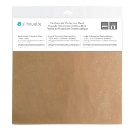 Silhouette Electrostatic Mat Protection Sheet - Transparent, Static-Grip Layer to Protect Surfaces & Hold Materials in Place for Cameo 5 (Electrostatic Mats) & Curio 2 (Tray) - 12 x 12 inches (2 Pack)