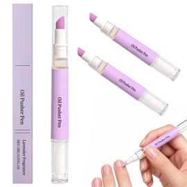 2026 New 2 in 1 Cuticle Oil Pusher Pen, Nail Care Tool for Cuticle Treatment and Nail Grooming Gentle Cuticle Remover for Dry & Damaged Nails, Hangnails, Moisturize Strengthen (2 pcs)