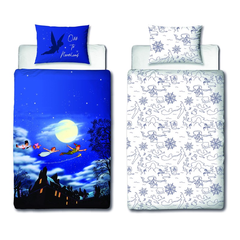 Character World Peter Pan Single Duvet Cover Design | Polycotton