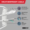 Iron Forge Cable 15 Amp White Replacement Coiled Extension Cord