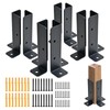 8 PCS Adjustable Deck Post Anchor Base Brackets Fit 1.5x1.5,2x2,2x4,4x4
