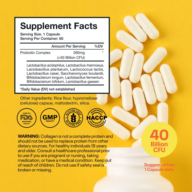 Wellsgoing Probiotic 40 Billion CFU Supplement, 10 Strains Probiotic Complex