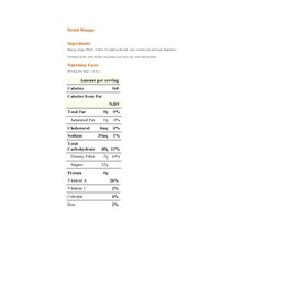 Dried Diced Mango - 11 lb. Bag