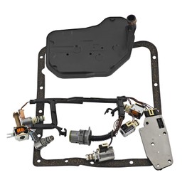 4L60E 4L65E Transmission Master Solenoid Kit w/Harness, Pressure Manifold Switch and Trans Oil Filter for GM 2003-2005 M30 M32 Transmission, 24230298 24208576 24215111 24227747 8677314 8683187