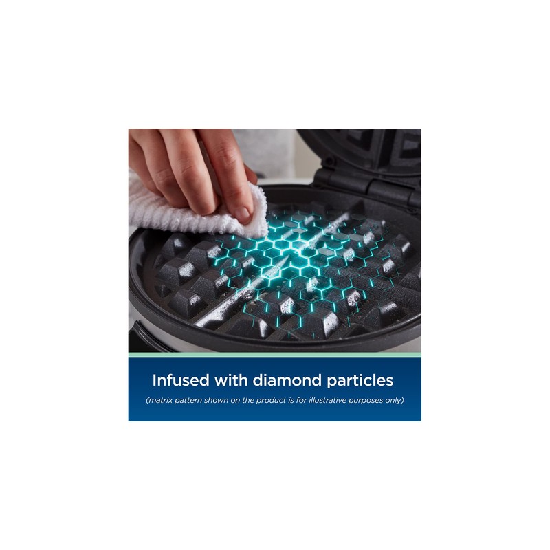 Oster DiamondForce Nonstick Coating Infused with Diamonds Belgian Waffle Maker