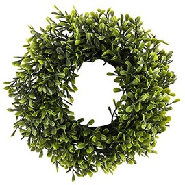 Decorative Wreath Boxwood Plastic Diameter 19 cm