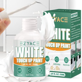 White Touch Up Paint Pen, White Paint for Wall, Door, Cabinets, Furniture, Enamel,Wood (Semi-Gloss, 50ML)