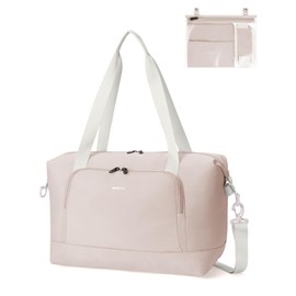 ECOHUB Ryanair Hand Luggage Bag 40 x 20 x 25, 20 L Foldable Small Travel Bag Hand Luggage for Airplane, Recycled Travel Bag with Removable Wet Bag, Ryan Air Bag 40 x 20 x 25 cm, beige