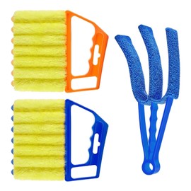 SYEYCW 3 Stück Jalousienreiniger, Mikrofaser Putztuch Reiniger, Reinigungsbürste für Jalousien, Wiederverwendbare Staubwedel, Waschbare Fenster Reinigungsbürste, für Jalousie Staub Schmutz