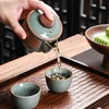Portable Kungfu Teapot Tea Set, Ceramic Travel Tea for One