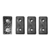 4 Small Rectangle Rectangular Non-Marking Rubber Feet Bumpers - .344