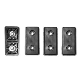 4 Small Rectangle Rectangular Non-Marking Rubber Feet Bumpers - .344 H X 1.768 L X .885 W. - Made in USA Perfect for Desks, Benches, Sofas.