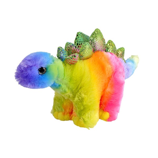 Wild Republic Rainbowkins Stegosaurus, Stuffed Animal, 12 Inches, Plush Toy,