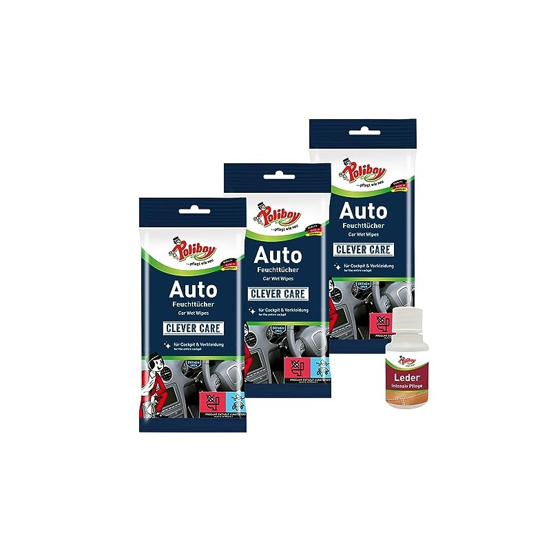 Poliboy Car Wet Wipes - Dusters for Cockpit and Trims